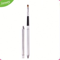 Lip eyebrow shadow blush brush ,sy3x black rectangle makeup tools portable telescopic lip brush