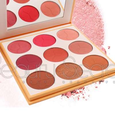 Cosmetic blusher long lasting wholesale face blushs brush shimmer