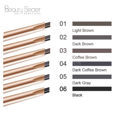 High quality private label waterproof eyebrow pencil with eyebrow brush