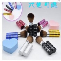 1PC Pro Retractable Dome Blush Brush Aluminum Eyeshadow Foundation Facial Brushes Makeup Cosmetic Tools