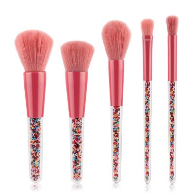 Wholesale Pink Makeup Brush Cosmetic Brushes Candy Handle Eyeshadow Concealer and Blush Brush