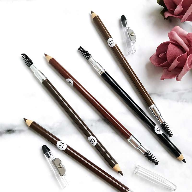 Hot selling fashion 1.2mm eyebrow pencil with brush