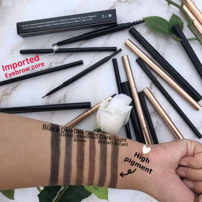 6 Colors Pencil Ready-to-use Waterproof Eyebrow with Brush