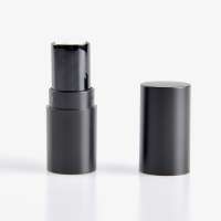 wholesale oem black frosted round makeup mini lipstick tube matte package